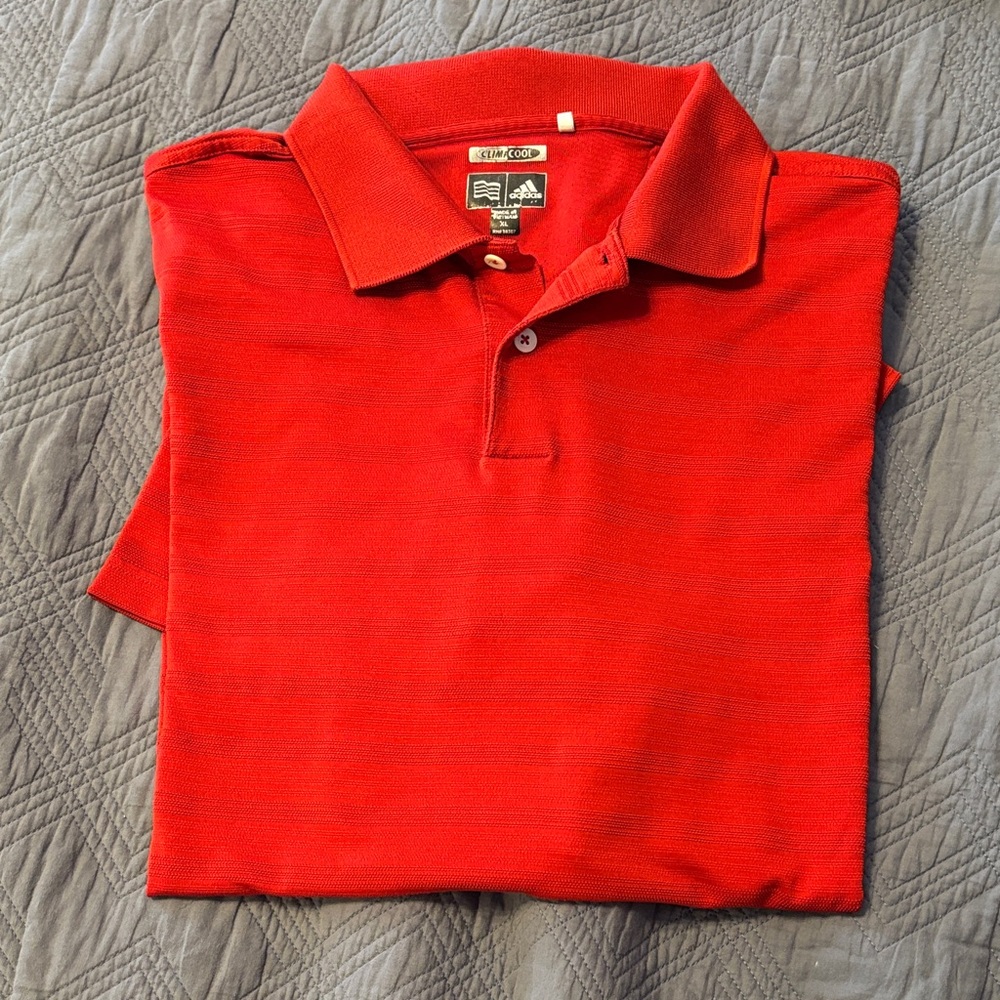 Adidas Vibrant Red Men's Polo